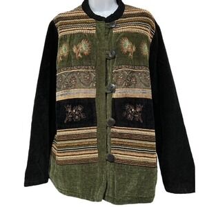 White‎ Stag Embroidered Chenille Fully Lined Jacket-size L (12/14)